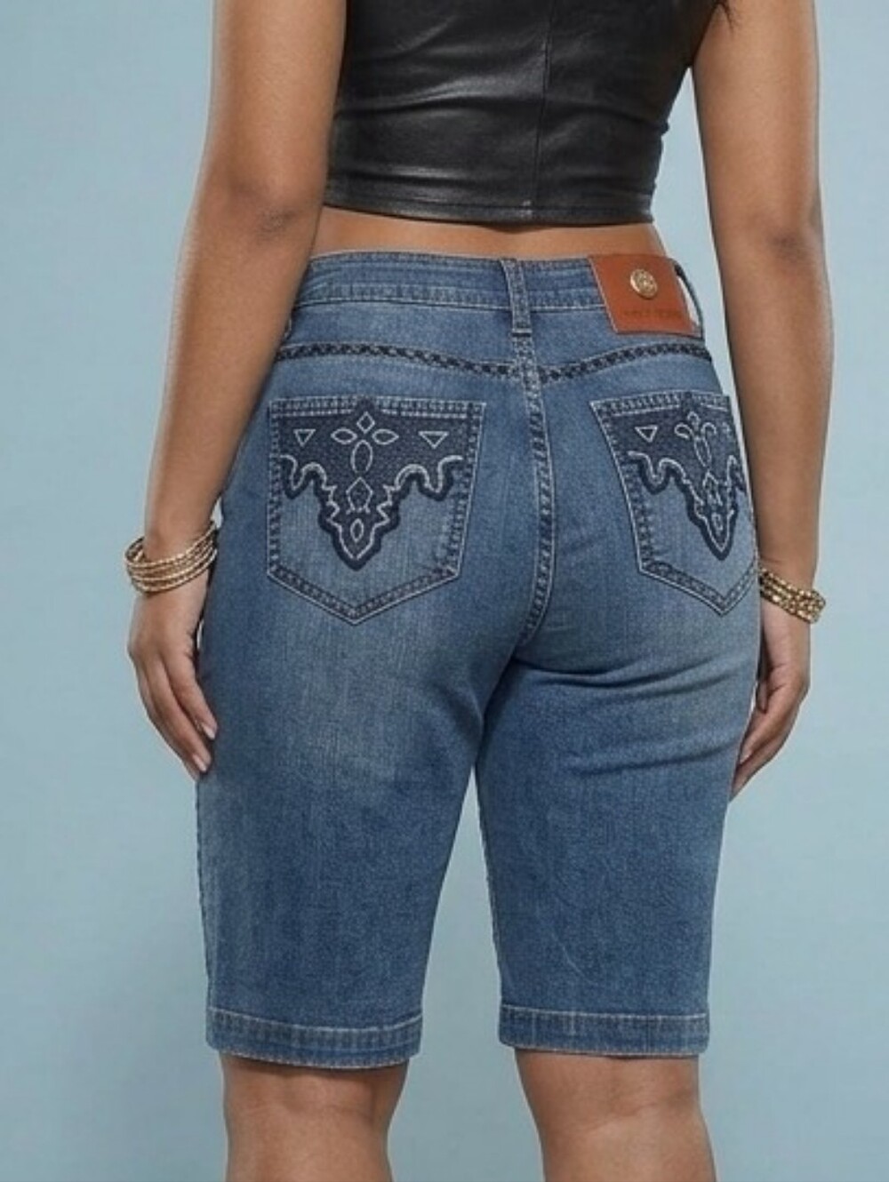 ANTIK DENIM BERMUDA Shorts Y2K NWT VINTAGE Plus Size 20W - Picture 4 of 8